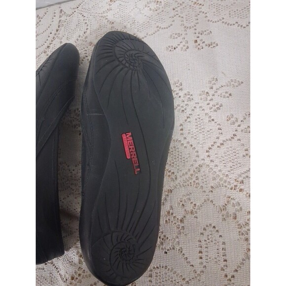 Merrell Shoes Womens Sz 8 Ballet Flat Comfort Slip On Leather Select Grip Black - Picture 6 of 8